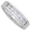 Channel-set cubic zirconia ring