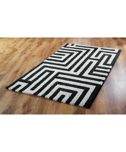 Unbranded Chappell Rug - Black and White 160 x 120cm