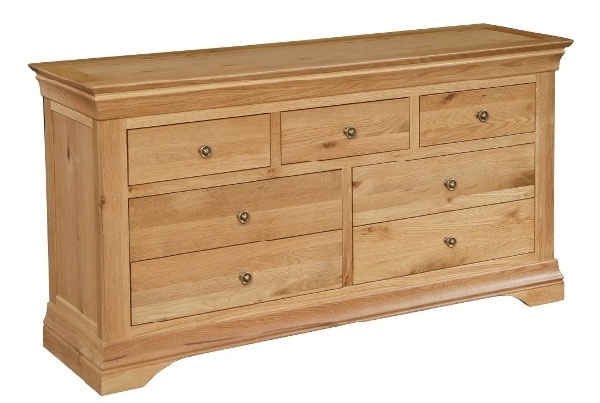 Unbranded Charente Oak 3 4 Chest of Drawers