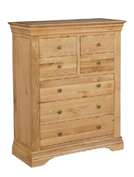 Unbranded Charente Oak 4 3 Chest of Drawers
