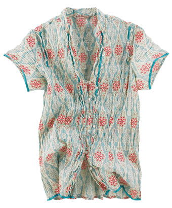 The retro print on this shirt really gives it the Joe Browns edge. And that crinkle fabric means you