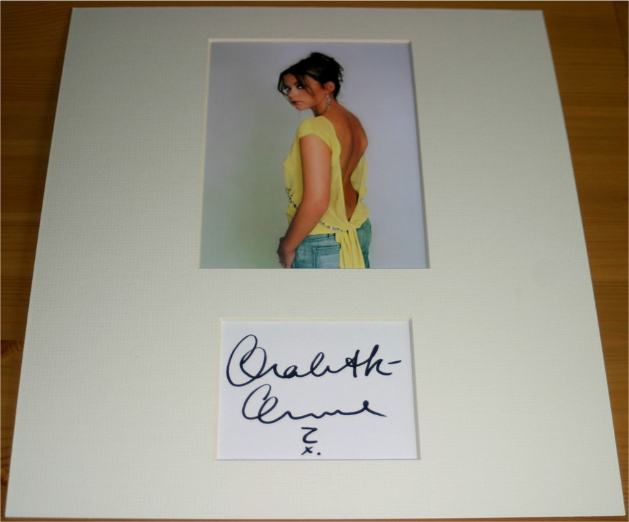 CHARLOTTE CHURCH SIGNATURE MOUNTED WITH PHOTO -