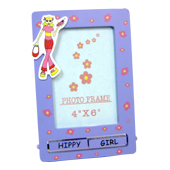 Chat Girl Photo Frame: Lilac