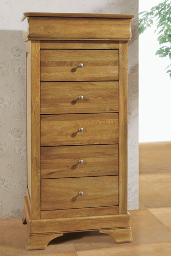Unbranded Chateau Oak 6 Drawer Wellington Chest of Drawers