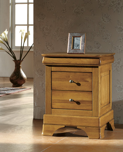 Unbranded Chateau Solid Oak 3 Drawer Bedside Cabinet