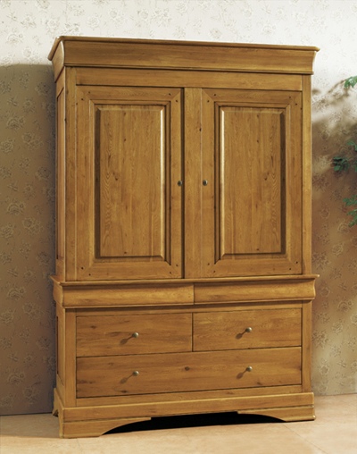 Unbranded Chateau Solid Oak Gentlemans Wardrobe