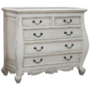 Chateau white painted bombe chest of drawers