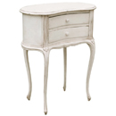 Chateau white painted small kidney bedside table