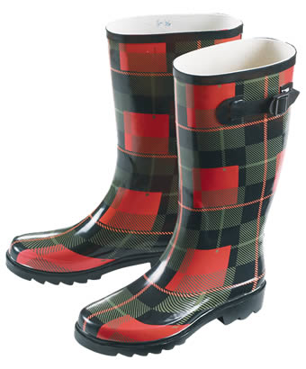 Unbranded Check Wellies