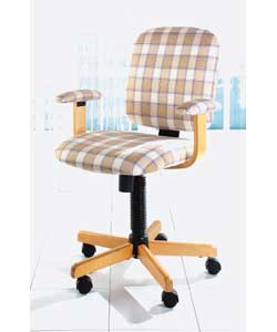 Checked Fabric Managers Chair