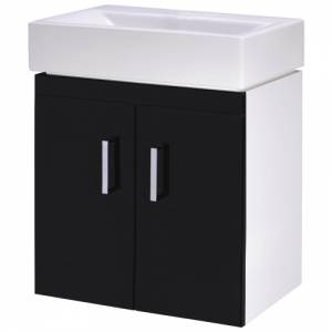 Unbranded Checkers 450mm Wall Mounted Vanity Unit in Gloss