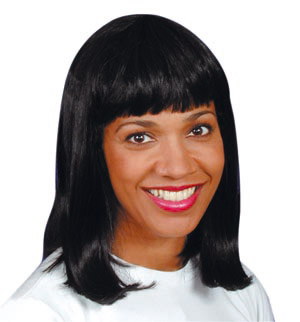 Cheerleader wig, black