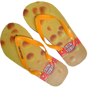 Unbranded (Cheese Medium) - Fun Tongs Mens Flip Flops
