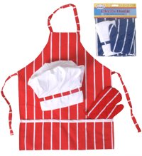 Unbranded Chef Set - Hat, Apron, Oven Mitt