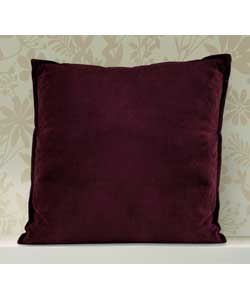 Unbranded Chenille Cushion - Aubergine