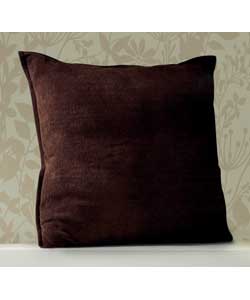 Unbranded Chenille Cushion - Chocolate