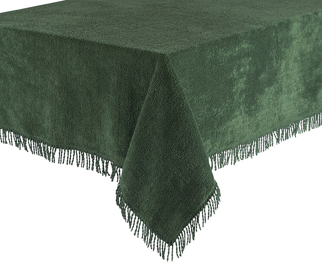 Unbranded Chenille Table Cover 52 inchx52 inch Green