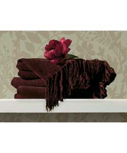 Unbranded Chenille Throw - Chocolate