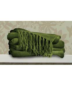 Unbranded Chenille Throw - Green