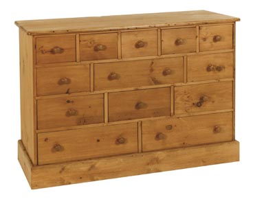 CHEST 13 DRAWER RECLAIMED TIMBER