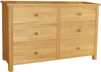 Unbranded CHEST OF DRAWERS 3 BY 3 OILED HARDWOOD ACORN