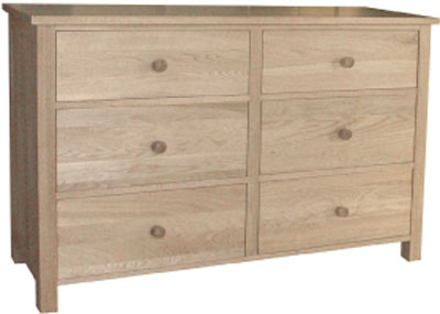 Unbranded CHEST OF DRAWERS 3 BY 3 OILED HARDWOOD WOODSTOCK