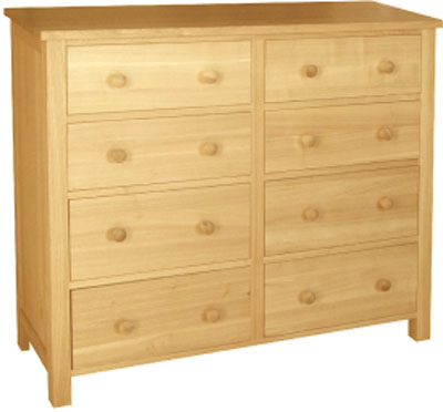 Unbranded CHEST OF DRAWERS 4 BY 4 OILED HARDWOOD ACORN