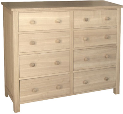 Unbranded CHEST OF DRAWERS 4 BY 4 OILED HARDWOOD WOODSTOCK