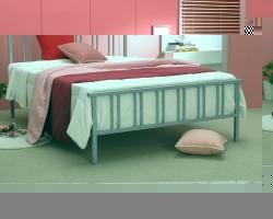 The Chester is a well designed bedstead with strong straight lines, finished in silver it would