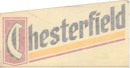 Chesterfield Logo window sticker (13cm x 7cm)
