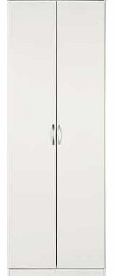 Unbranded Cheval 2 Door Wardrobe - White