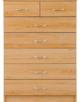 Unbranded Cheval 5 2 Drawer Chest - Beech Effect