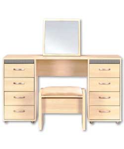 Chicago Dressing Table- Stool and Mirror