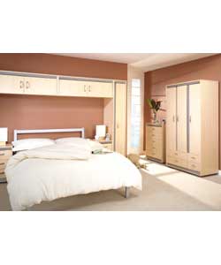 Light beech effect. 2 full hanging wardrobes and 2