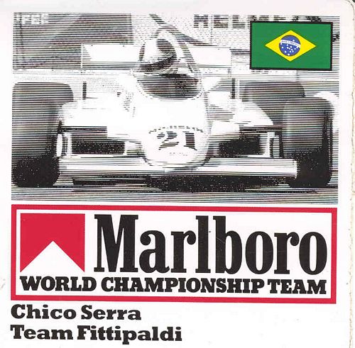 Chico Serra Fittipaldi Team Marlboro Championship Sticker (10cm x 9cm)