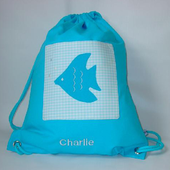 Fabulous, personalised swimming bag. Made from water resistant fabric in a range of bright fun colou