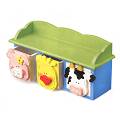 Childrens Animal Wooden Shelf Storage Box