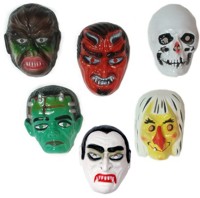 Six popular spooky Halloween characters to go trick or treating with. Frankenstein, Dracula, Witch,