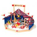 Childrens Wooden Circus Game with Animals