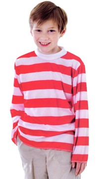 Unbranded Childs Striped Shirt - Red/White (Small 3-5 Yrs)