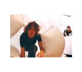 an inflatable chill out room