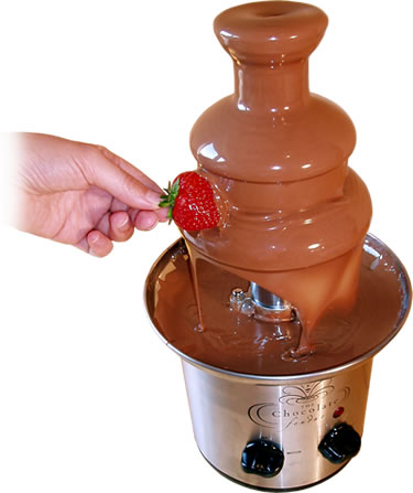 Have you ever been to a wedding or party where theyve hired one of those chocolate fountains?  You