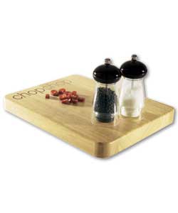Wooden chopping board with acrylic pepper and salt mill set.Adjustable grind mills for coarse to
