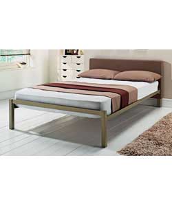 Chopin Beige Double Bedstead with Memory Mattress