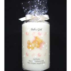 Unbranded Christening Candle Baby Girl