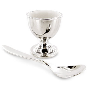 Unbranded Christening Collection Egg Cup and Spoon Gift Set