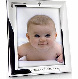 Unbranded Christening Cross Silver Plated Photo Frame