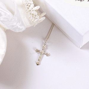 Unbranded Christening Sterling Silver Cross On Chain