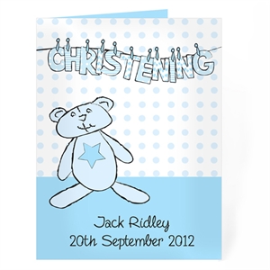 Unbranded Christening Wash Line Card