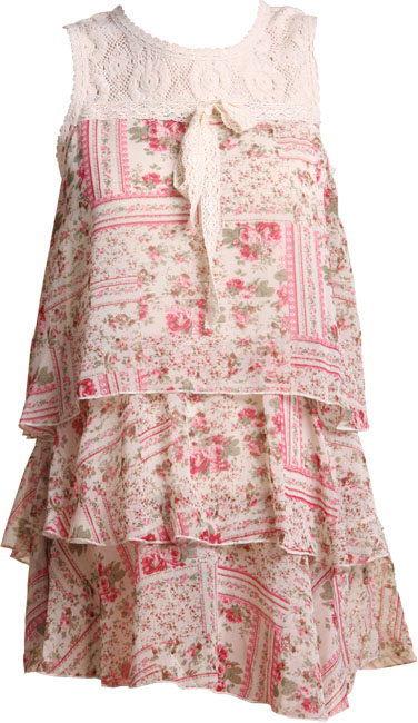 Unbranded Christina Crochet Lace Prt Dress